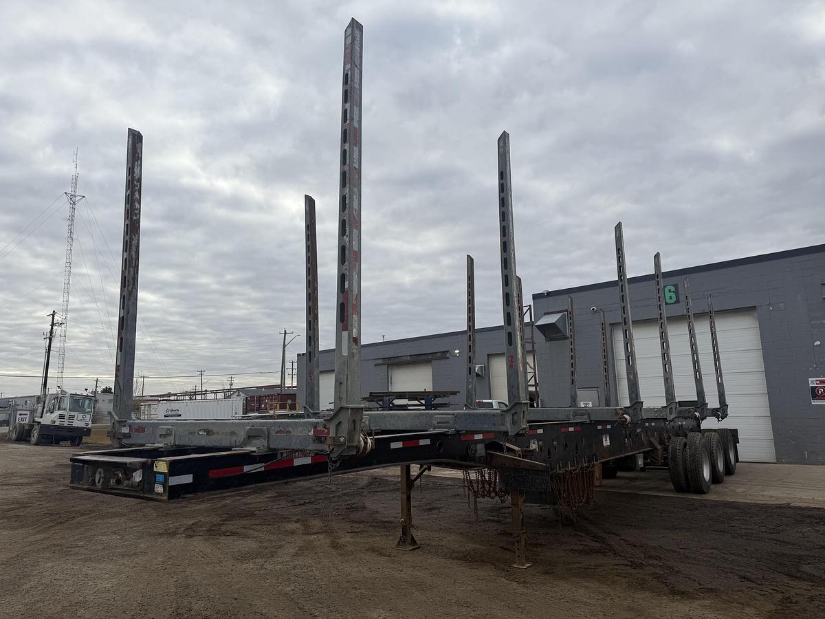 Used 2016 Deloupe Tridem Hay Rack Logging Trailer