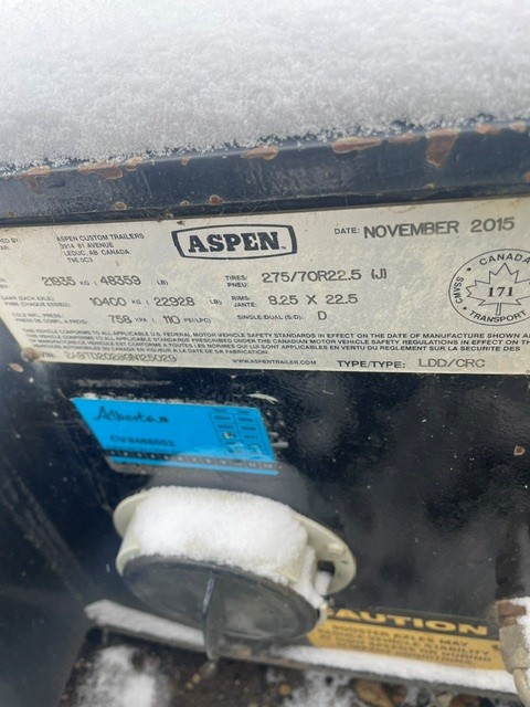 Used 2016 Aspen Tandem Axle Booster - #B1439-C13
