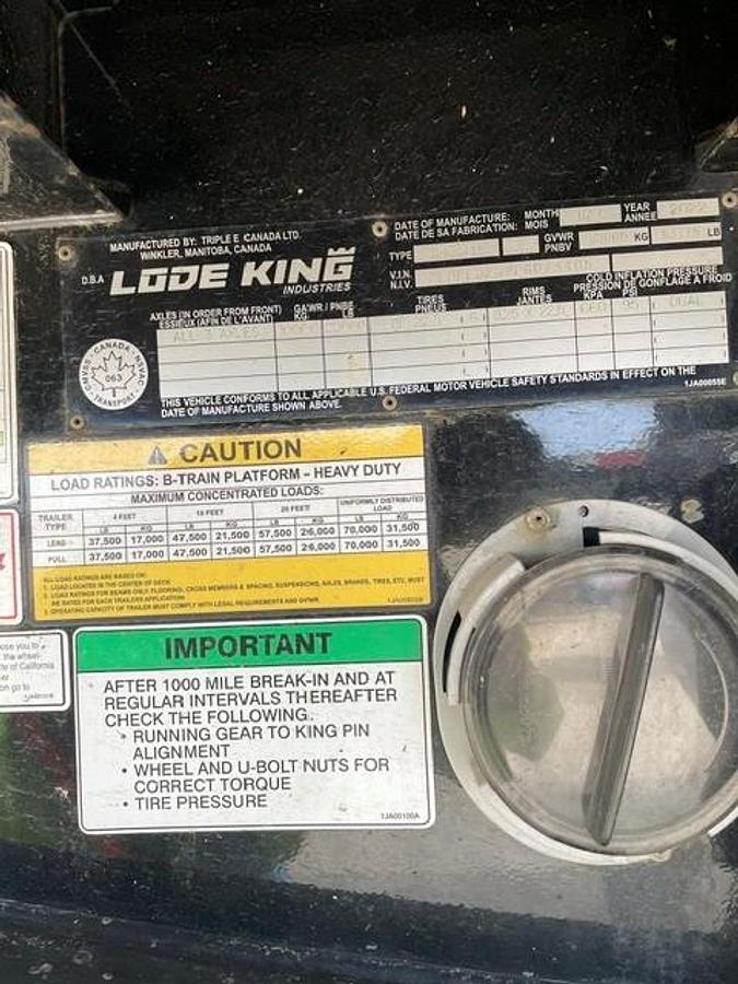 Used 2023 Lode King Super B Flat Deck Trailer - #FDSB1288/1289