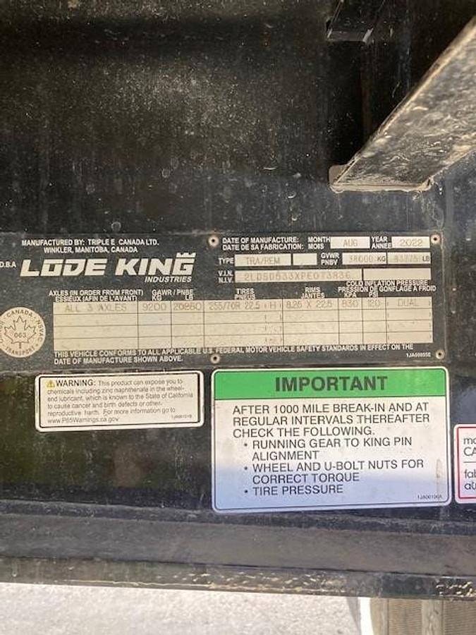 Used 2023 Lode King 53' Tridem Step Deck with Ramps - #SDR1333