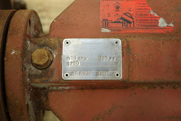 Used KSB ETANORM-SYN 80-315 SYN8 6-919-149074/2 3x4x13 Pump #44196