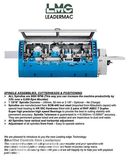 Used 2012 Leadermac M623P Moulder