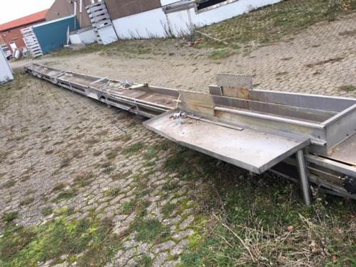 Brugt Rustfrit 19 m transportbånd