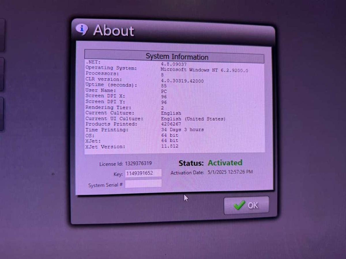 Used Kirk Rudy UV Phoenix Inkjet with Feeder Complete System