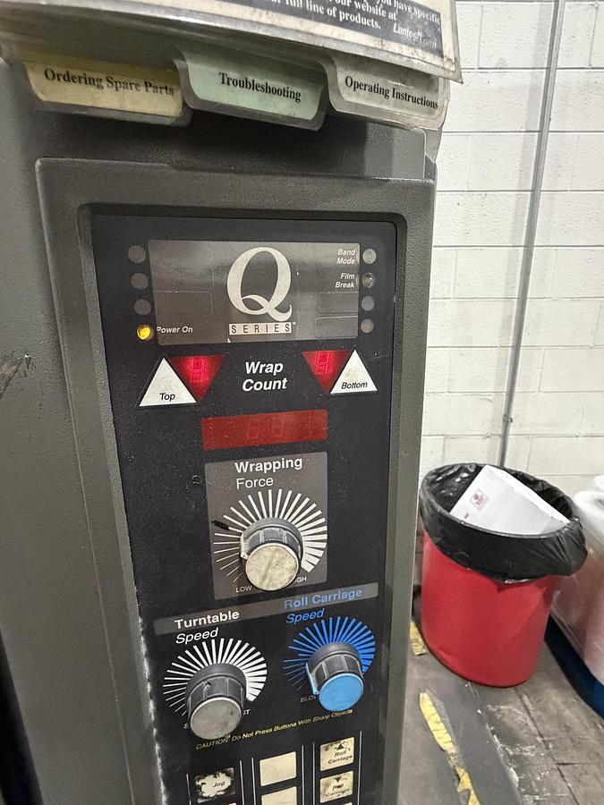 Used Lantech Q300 Semi-Automatic Turntable Stretch Wrapper