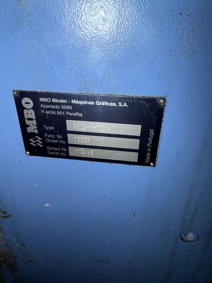 Used MBO B30E 30” Buckle Folder System – Continuous Feeder, 2 Units, GMS Glue System