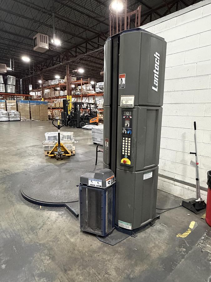 Used Lantech Q300 Semi-Automatic Turntable Stretch Wrapper