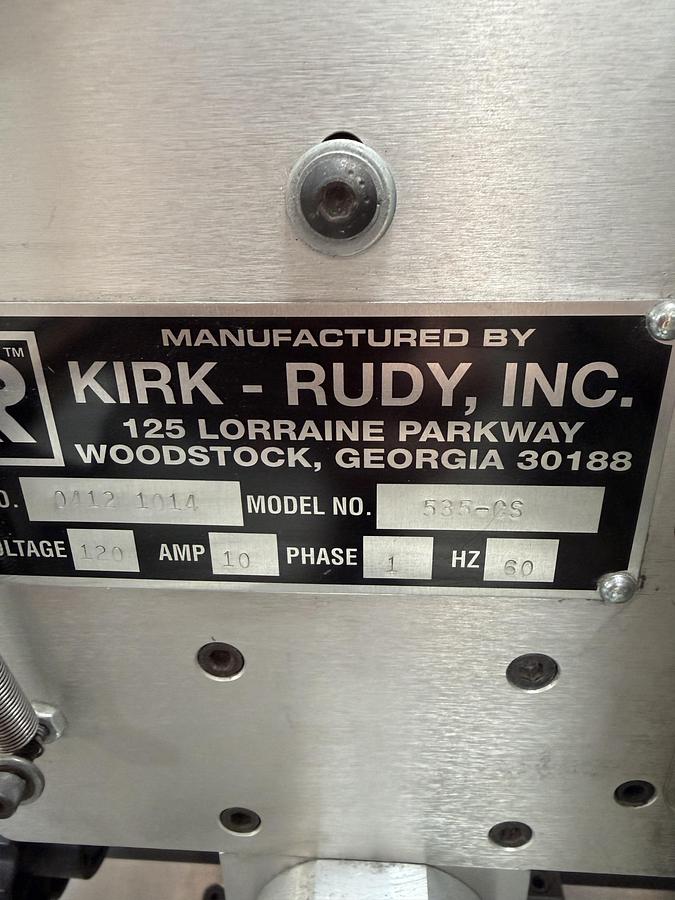 Refurbished Refurbished Kirk Rudy 535CS Tabber Restored to Peak Performance, Ready for Production