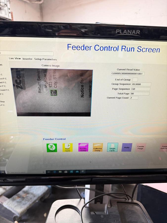 Used Bell and Howell Mailstar 500 Inserter with SMS SF1 Feeder Accumulator Folder
