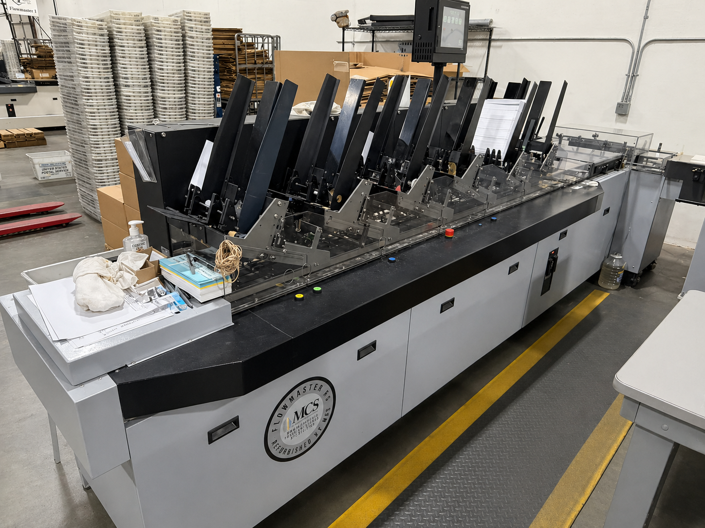 Used Pitney Bowes FlowMaster RS 6-Station Letter Inserter - Refurbished by MCS