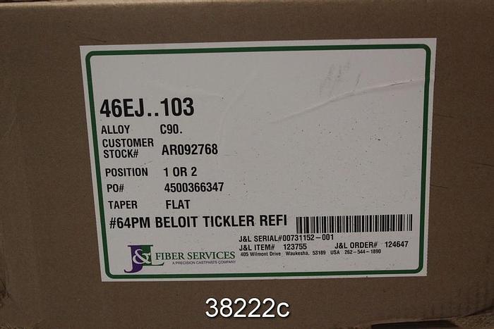 Unused Beloit DD4000 46" Refiner Plate Set, 4 Positions, 6 Segments Each #38222