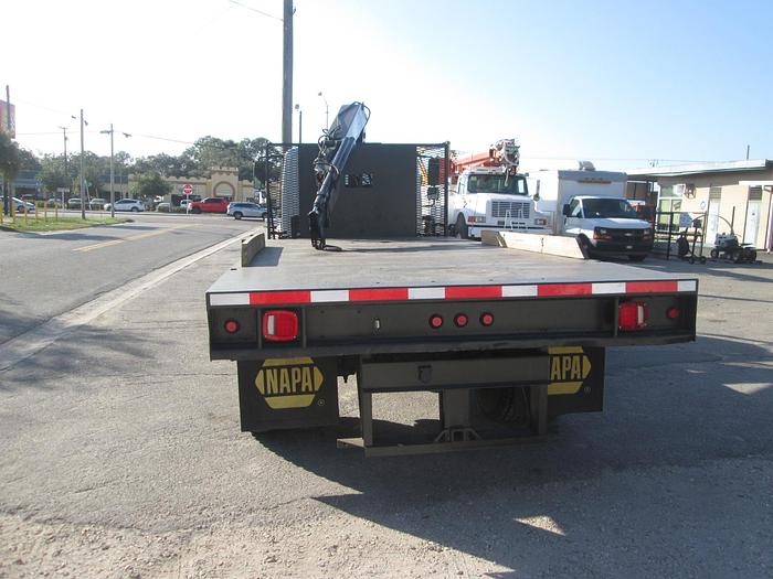 Used 2008 International 4300 Flatbed Crane Truck