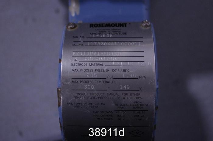 Used Rosemount FE-1836 .25" Magnetic Flow Tube #38911