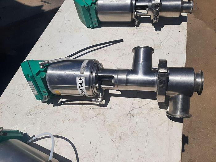 Used Valve, Shut-Off, 1-1/2", Stainless Steel, Tri-Clover, Model 761-10, (3) #S744656