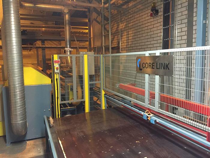 Used 216" CORE LINK CORE CUTTER FULLY AUTOMATIC MODEL CL4090 MFG. 2002