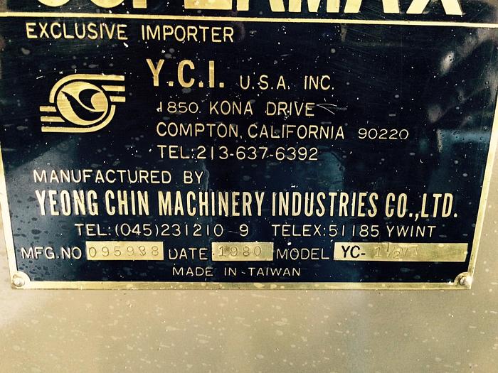 Used 1980 Supermax YC-1 1/2 VA Mill #1580