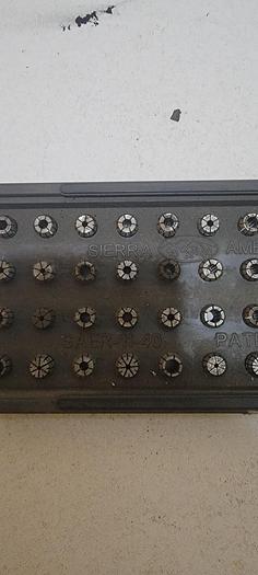 Used SAER-11-40 COLLET FULL SET FOR LATHE ENGRAVING MACHINE (40PCS) SIZES VARIE (106)