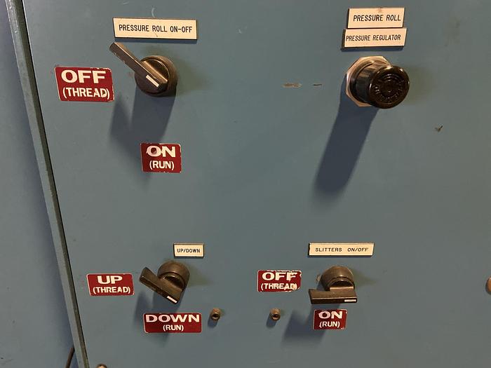 Used 60" ROSENTHAL SLITTER REWINDER MODEL SW5-DUBSHEWWG-PLO W/ SCORE SLITTING