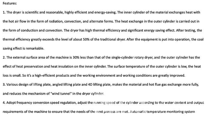 Used Richi Drum Dryer with Pellet Burner