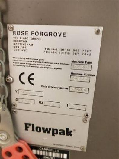 Used 2004 Rose Forgrove Model 305PC Flow Wrapper