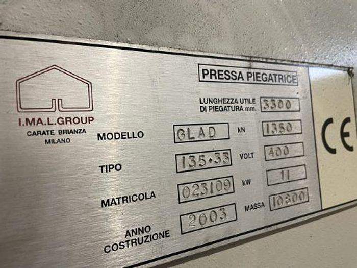 Usato PRESSA PIEGATRICE IMAL 135.3 SINCRONIZZATA