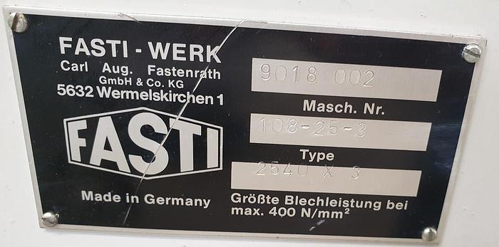 Gebraucht Rundbiegemaschine Fasti 108-25-3