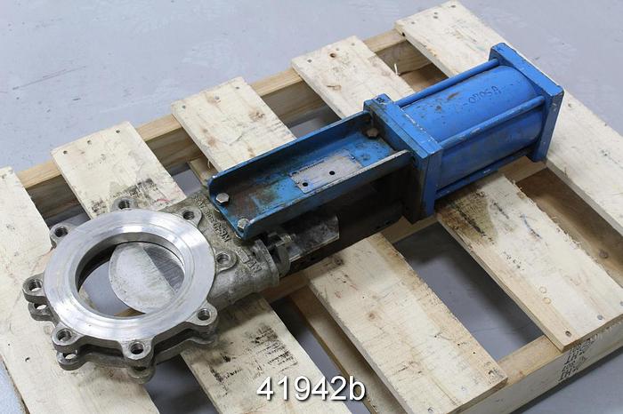 Used Orbinox 6" Air Operated Knife Gate Valve #41942