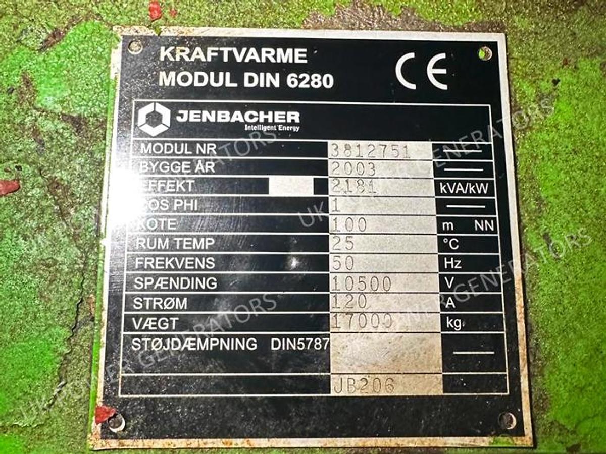 Used 2003 Jenbacher J616GS Gas Generator 2.24MW