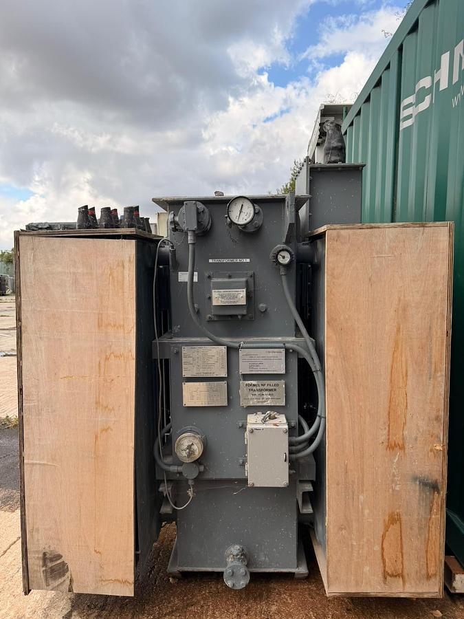 1990 LINDLEY THOMPSON LTD LNAN 1500 KVA STEP UP OIL TRANSFORMER 400 V TO 11000 V, THREE PHASE