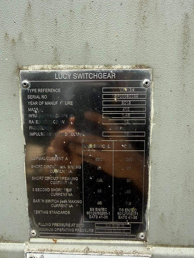 Used 2013 YOM 1500 kVA 11kV / 415V Oil Immersed Distribution Transformer ONAN Cooling 2013
