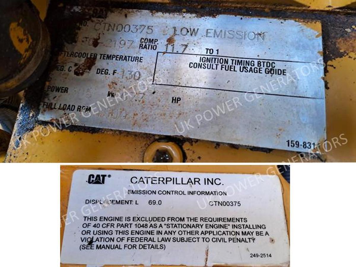 Used 2007 Caterpillar G3508 Gas Generator 480kW