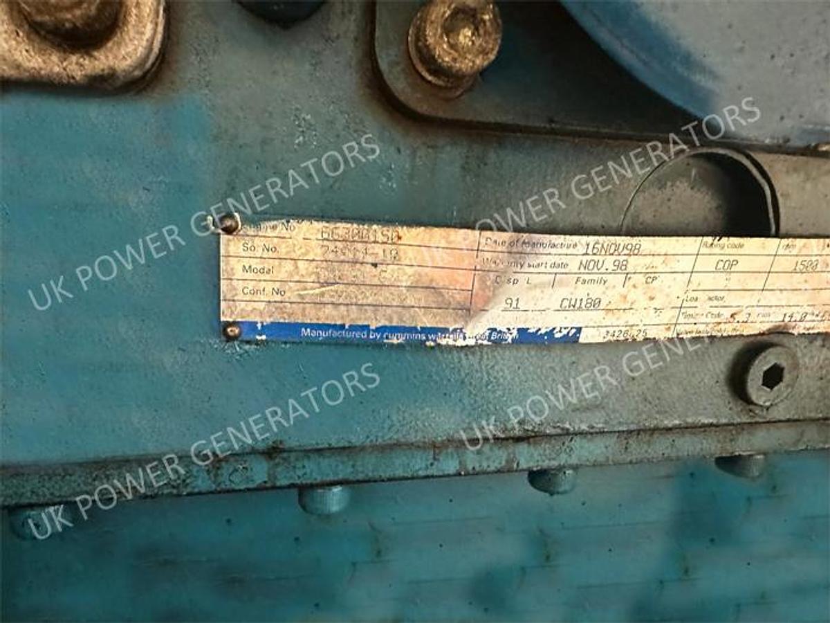 Used 1999 Cummins 18V180SG Gas Generator 1.9MW
