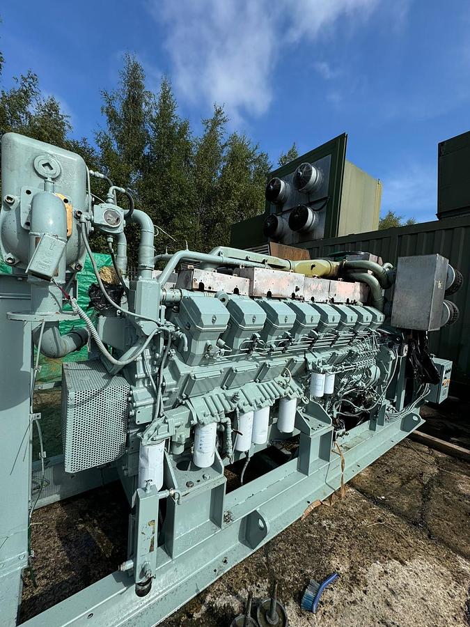 Used 1995 Mitsubishi S16R-PTA Diesel Generator 1.5 MW