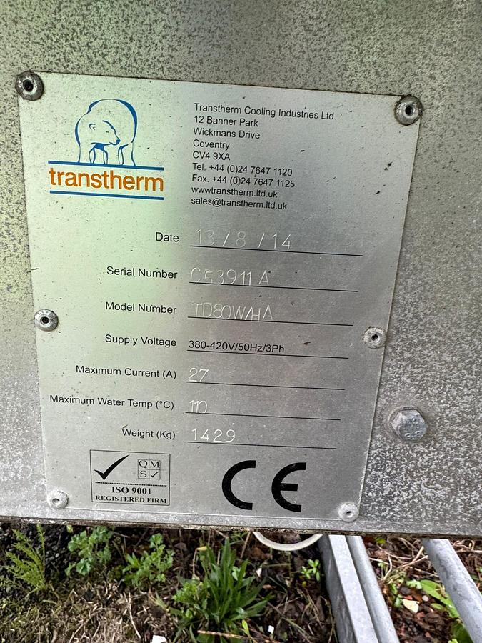 Used 2014 Transtherm Ltd Uk TD80W/HA