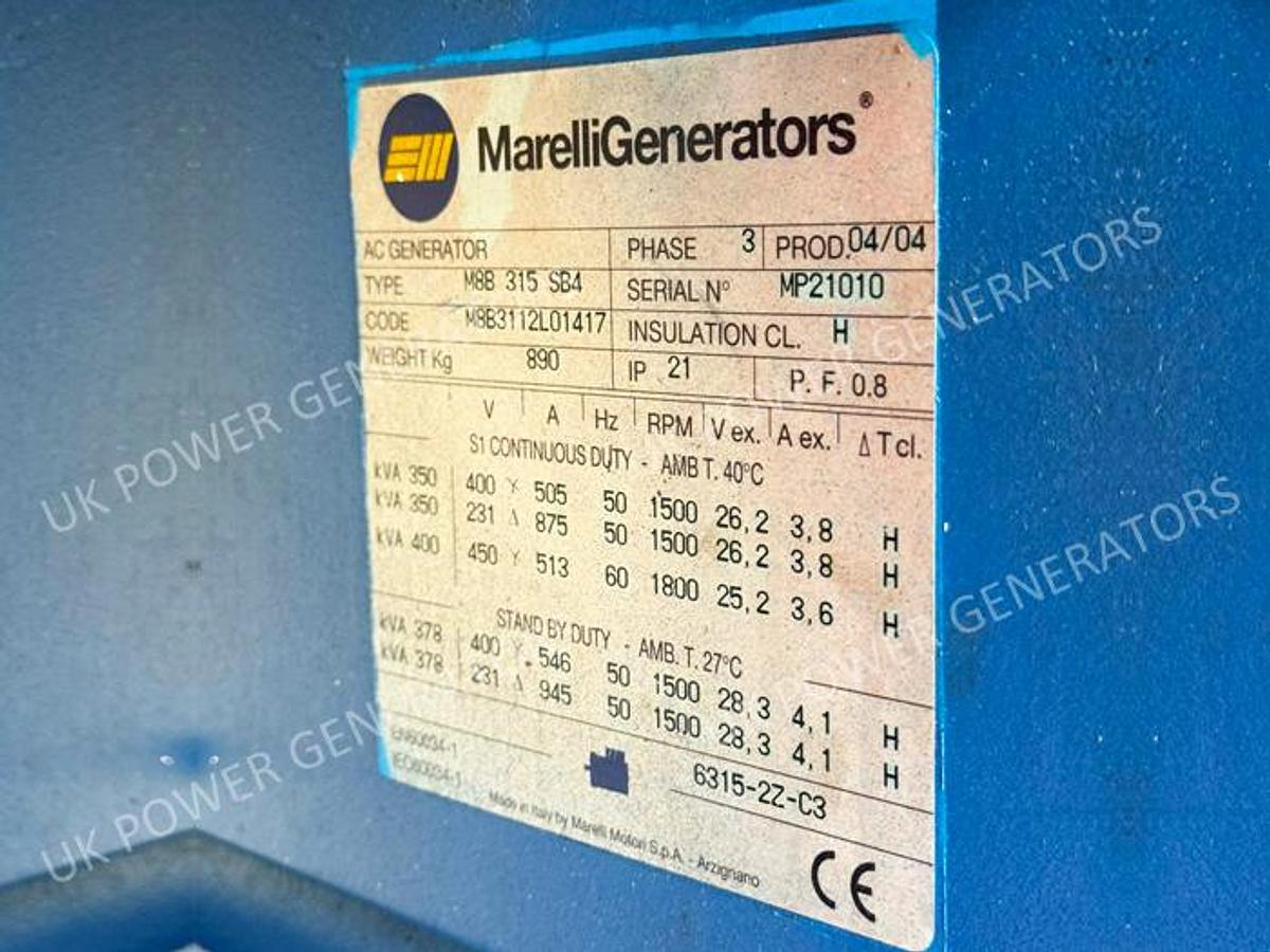 Used 2004 MAN Containerised Gas Generator 280 kW