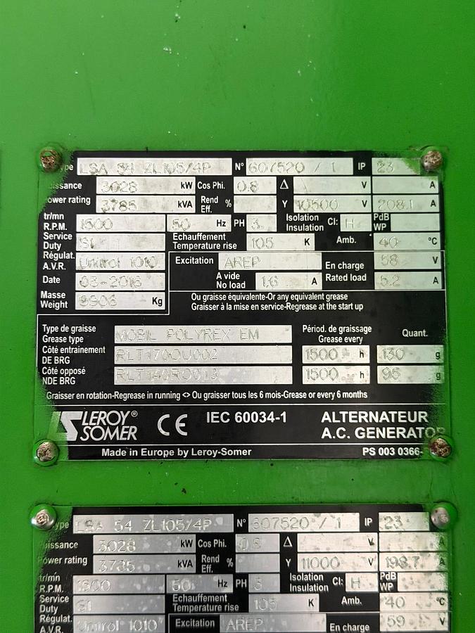 Used 2016  Jenbacher 616 GS- F411