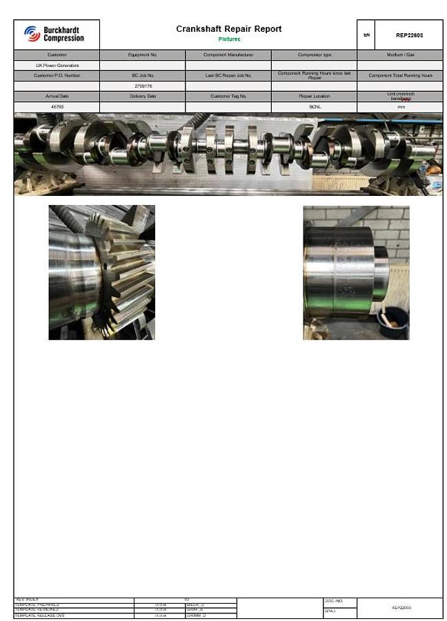 Brand New Jenbacher 620 – Crankshaft