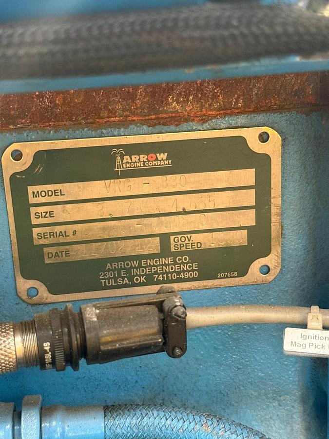 Used 2011 ARROW 35 kWe Arrow VR3-330 Gas CHP Generator Enalco Heat Exchanger Heinzmann Control