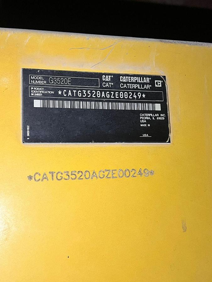 Used 2013 Caterpillar G3520E Gas Generator 2MW