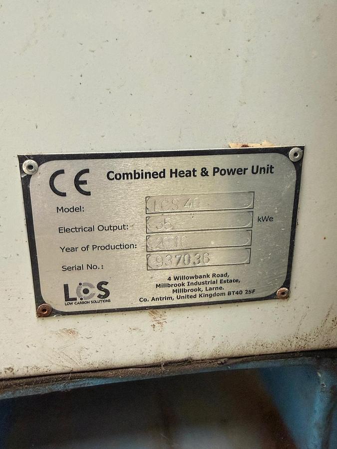 Used 2011 ARROW 35 kWe Arrow VR3-330 Gas CHP Generator Enalco Heat Exchanger Heinzmann Control