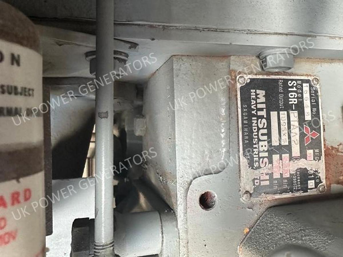 Used 5.75 MW Mitsubishi S12H-PTA 980 kW & S16R-PTAA2 1895 kW DIESEL Containerised Generating Set Complete Power Plant Package