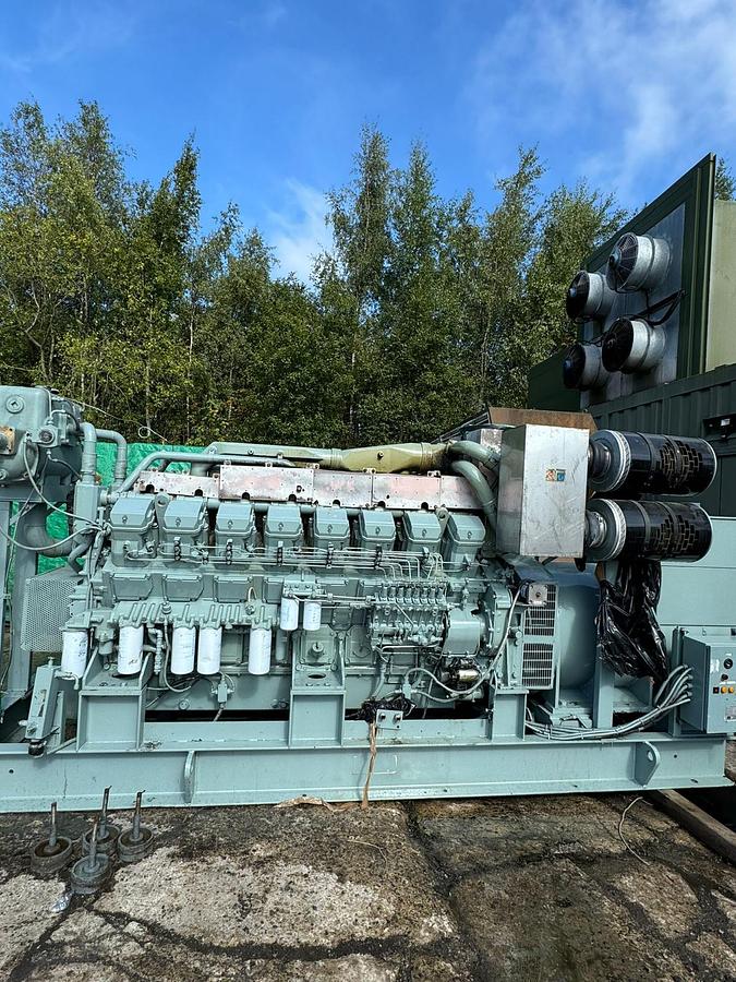 Used 1995 Mitsubishi S16R-PTA Diesel Generator 1.5 MW