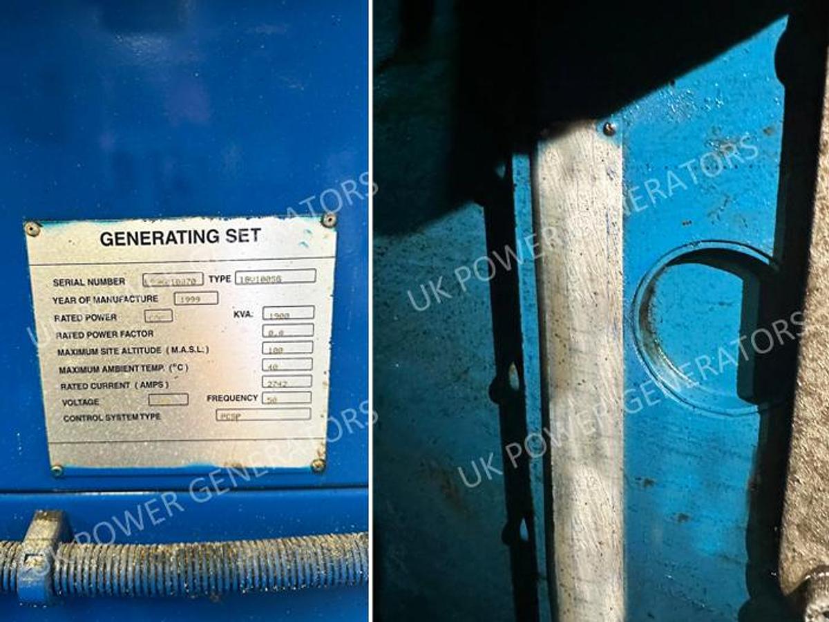 Used 1999 Cummins 18V180SG Gas Generator 1.9MW