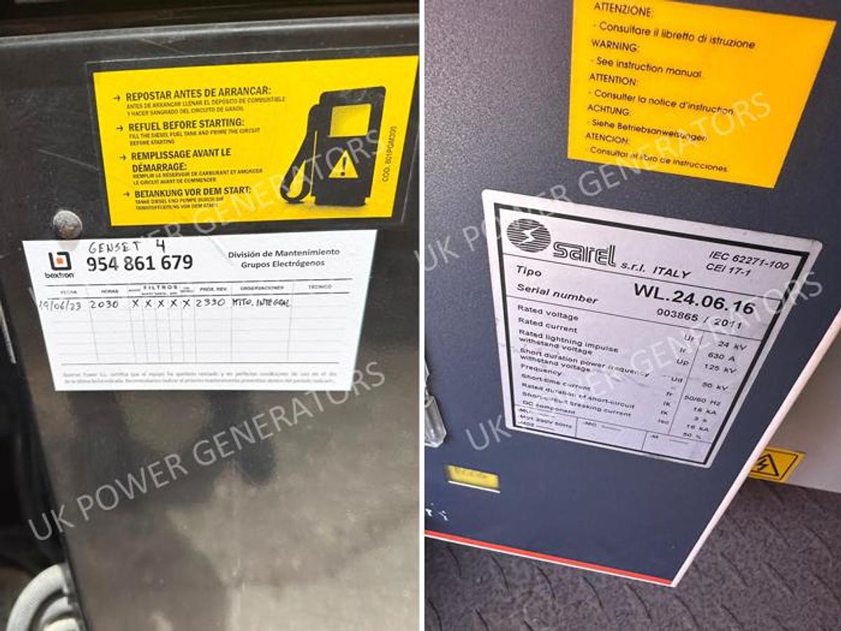 Used 5.75 MW Mitsubishi S12H-PTA 980 kW & S16R-PTAA2 1895 kW DIESEL Containerised Generating Set Complete Power Plant Package