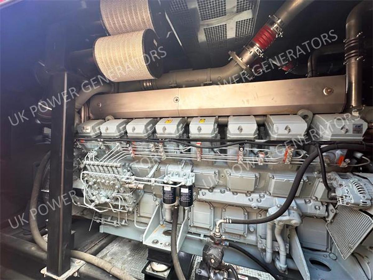 Used 5.75 MW Mitsubishi S12H-PTA 980 kW & S16R-PTAA2 1895 kW DIESEL Containerised Generating Set Complete Power Plant Package