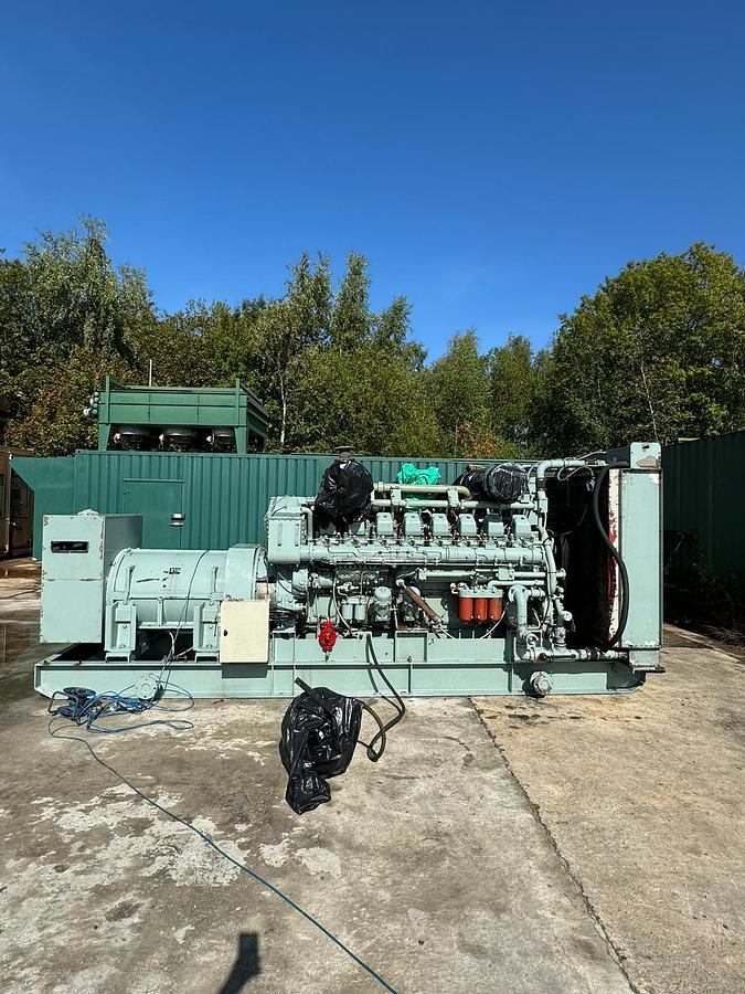 Used 1989 Mitsubishi S16N-PTA Diesel Generator 1MW