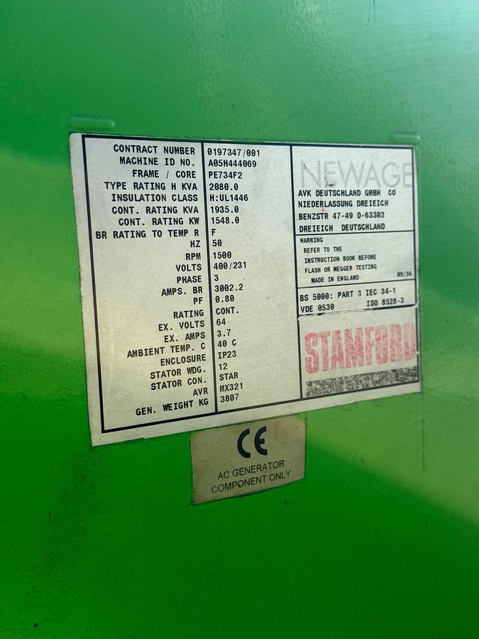 Used 2006 Jenbacher Jenbacher JMS420GS- N. L 1415 kW Natural Gas Generating Set