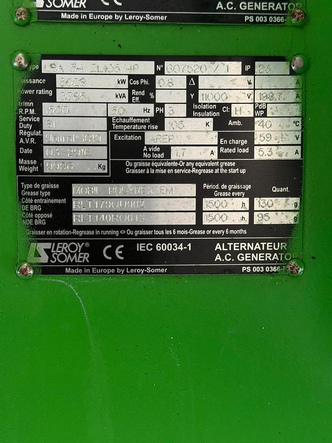 Used 2016  Jenbacher 616 GS- F411