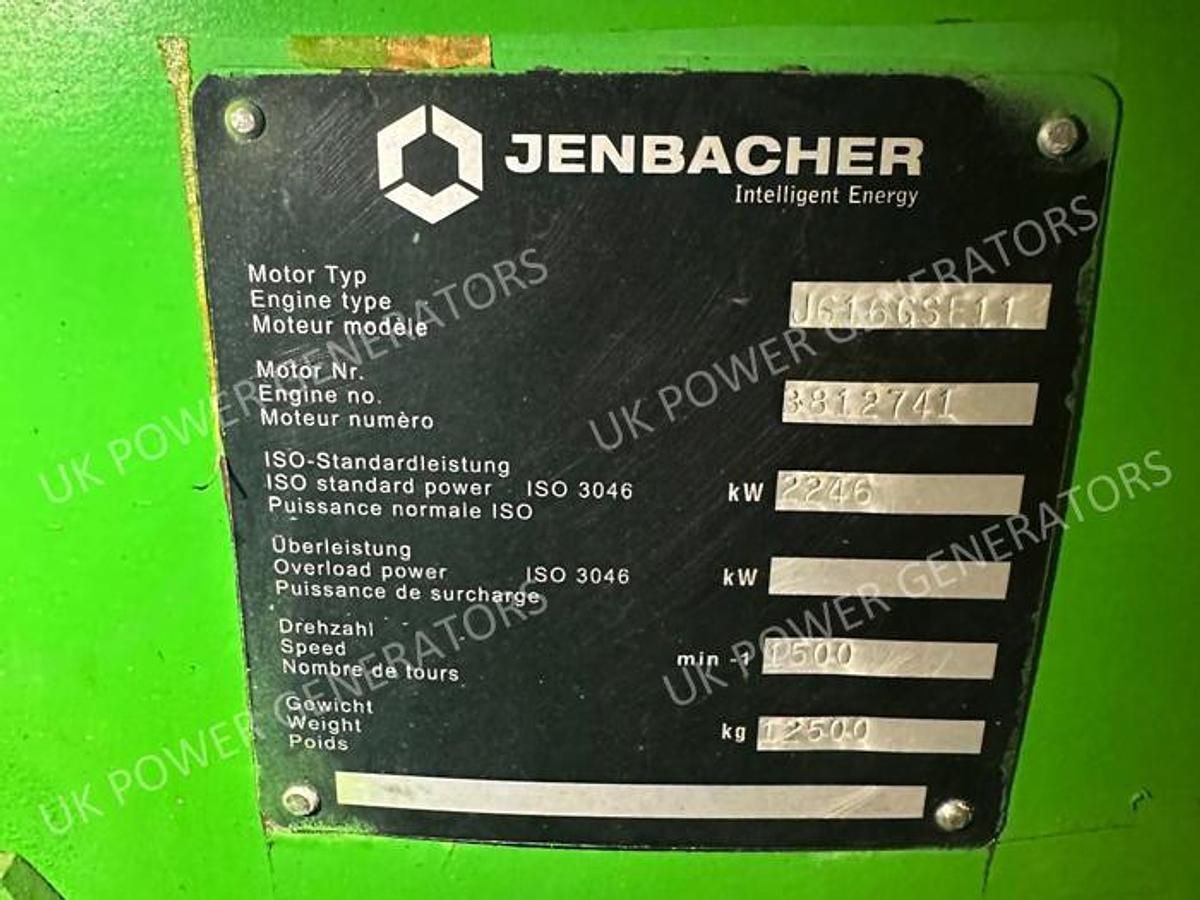 Used 2003 Jenbacher J616GS Gas Generator 2.24MW