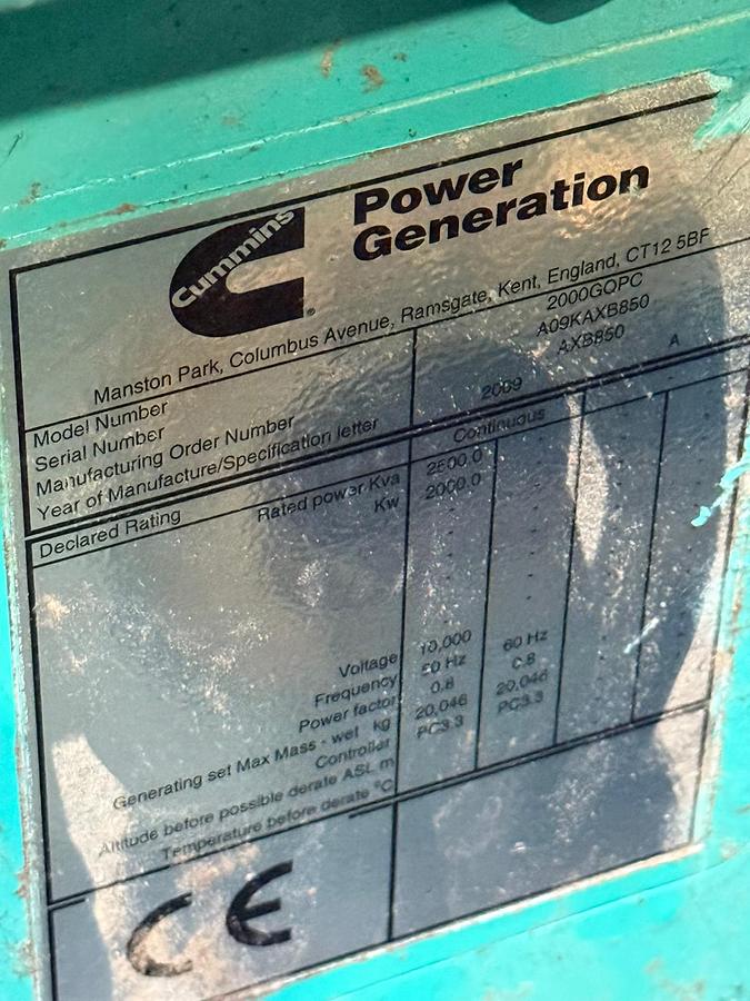 Used 2009 CUMMINS 2000GOPC